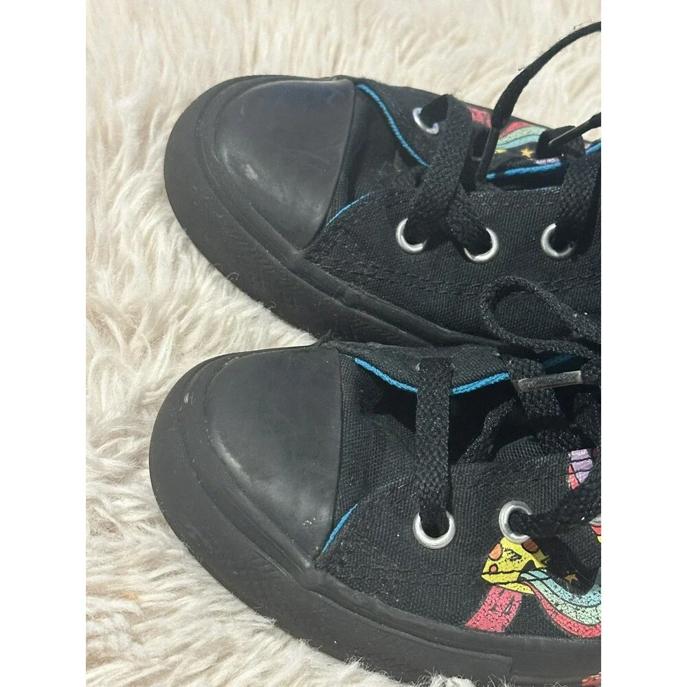 Converse All Star Unisex Kids High Top Sneakers Black/Multicolor US 3 EU 35